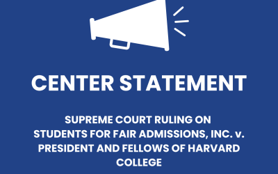Center Announcement - Court Ruling Affirmative Action